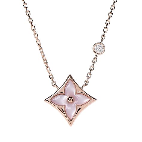 louis vuitton mother of pearl|Color Blossom star pendant, pink gold and white mother.